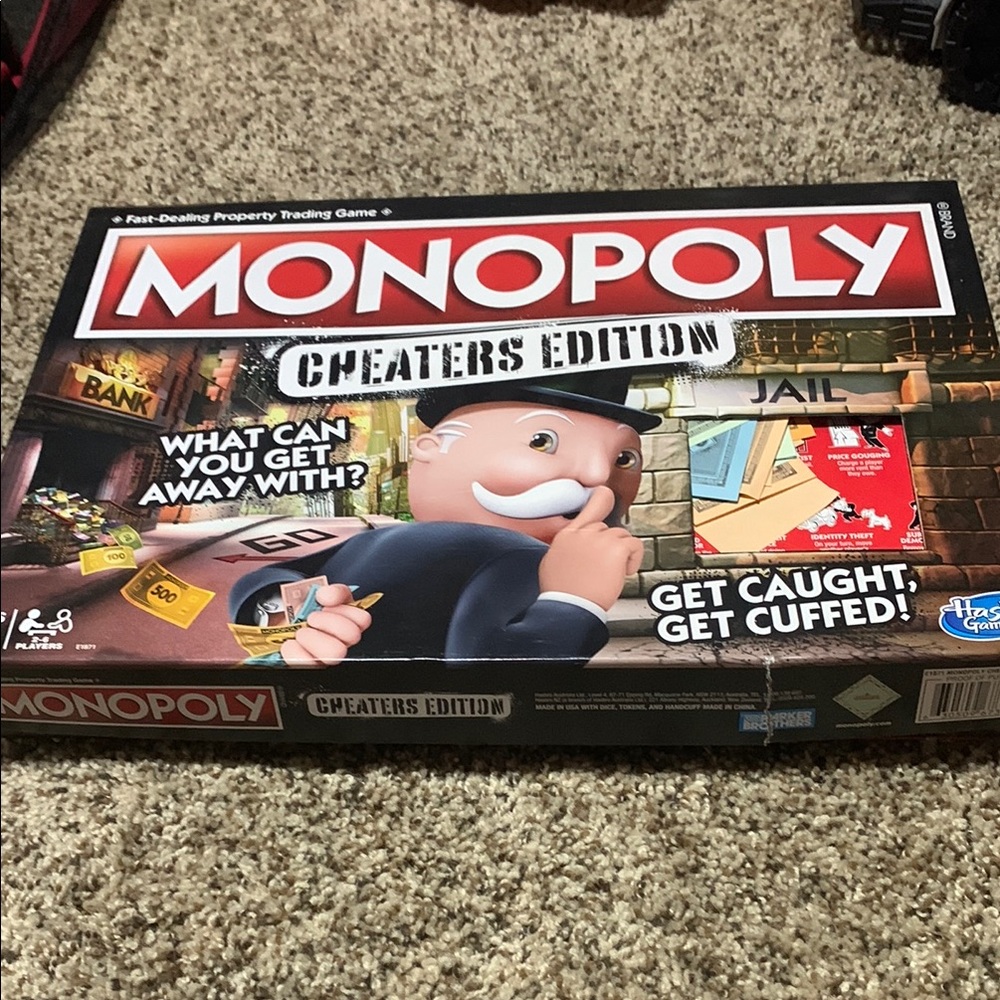 Hasbro Monopoly Cheaters Edition Board Game - Red and Black